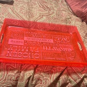Red Acrylic Serving Tray